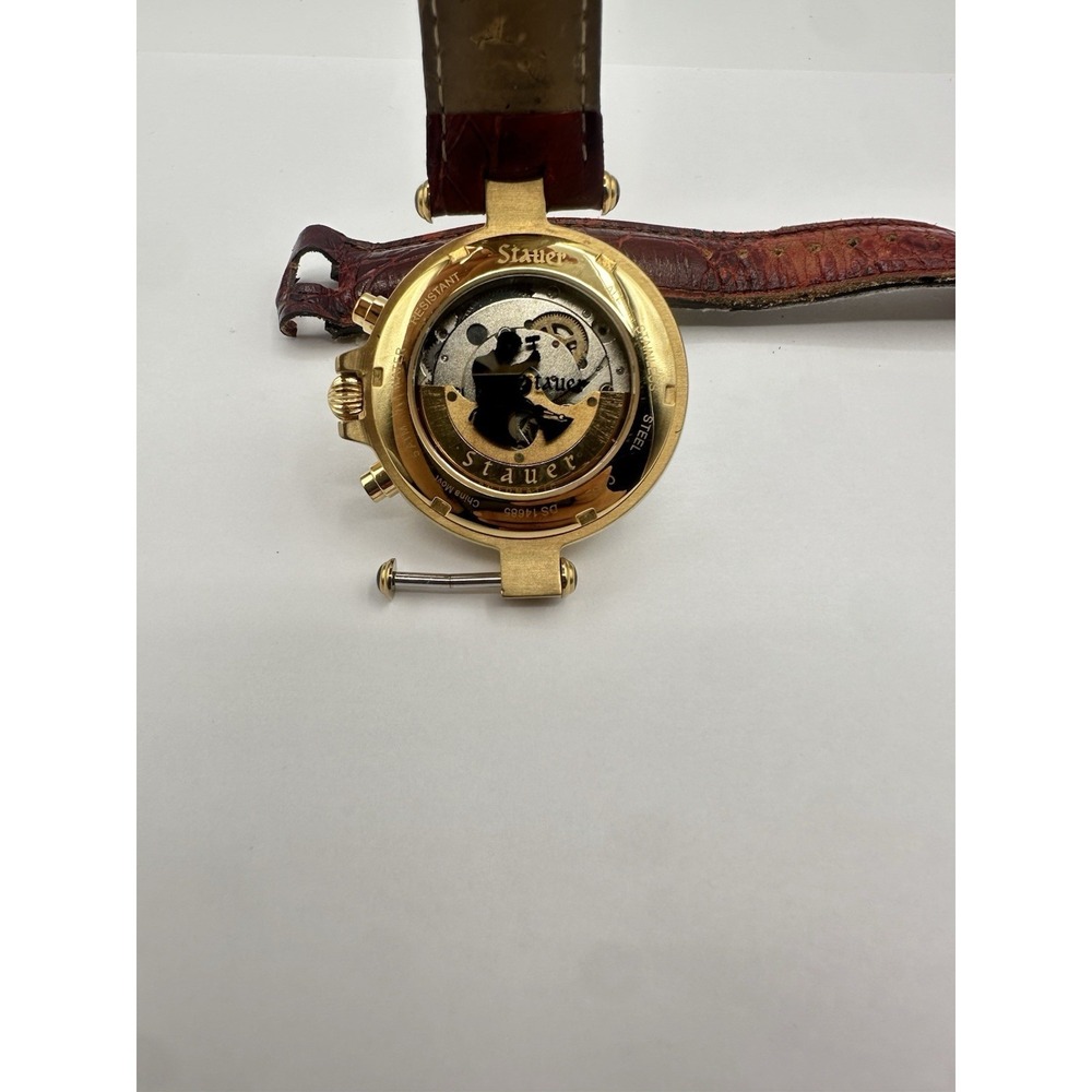 Stauer Graves 33 Automatic Wrist Watch for Men w/ Brown Leather Band - Picture 4 of 8